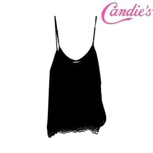 Candie's Women's Sleeveless Lace Trim Spaghetti Strap Camisole‎ Cami Tank top